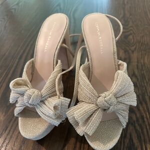Loeffler Randall Natalia Platinum Platform Bow Heel